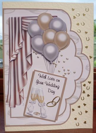 Wedded Bliss Double Scallop Topper & Decoupage by Pearl North