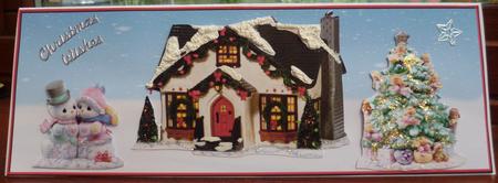 Christmas Snow Scene Large Dl by Pearl North