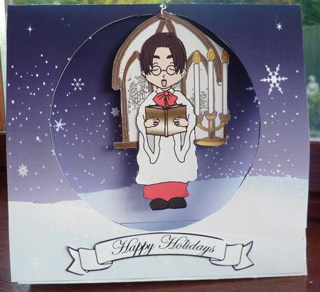Christmas Choir Boy "swing Ems" Card Kit by Pearl North