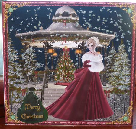 Christmas Time Decoupage Topper by Pearl North