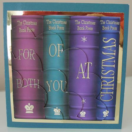 Merry Christmas Books Shell Edged Corner Side Stacker by Pearl North