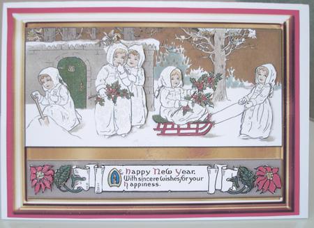 Vintage Snow Babies Christmas Card by Pearl North