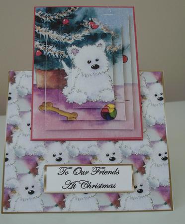 Westie at Christmas by Pearl North