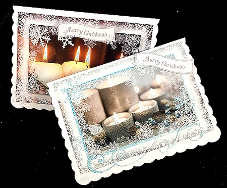 Christmas Banner Silver by Peggy Stogdill