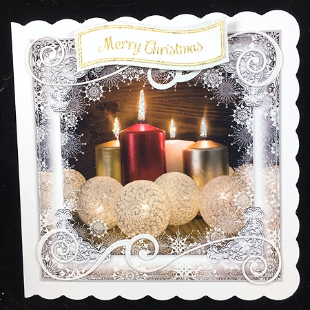 Christmas Banner Hammered Gold  by Peggy Stogdill
