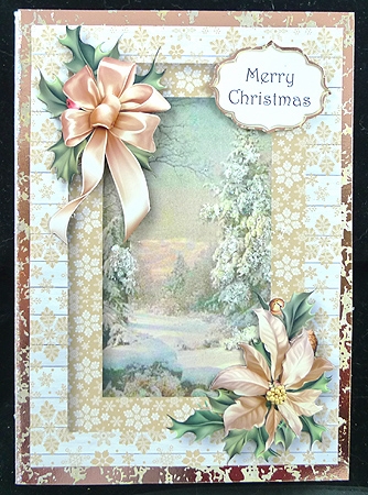 Golden Scenic Christmas A5 by Peggy Stogdill