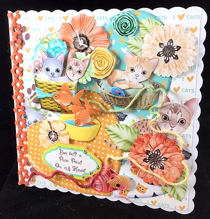 The Cats Whiskers Hanging Hearts Trio by Peggy Stogdill