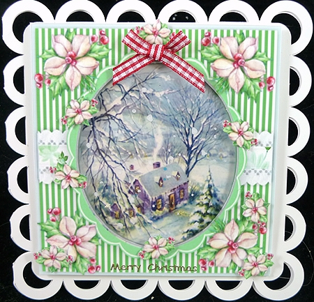 Beautiful Scene with Holly Roses 1 by Peggy Stogdill