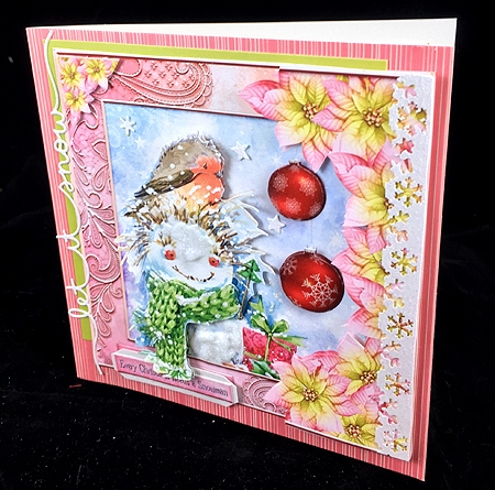 Magical Christmas Snowman With A Robin 1329 by Peggy Stogdill