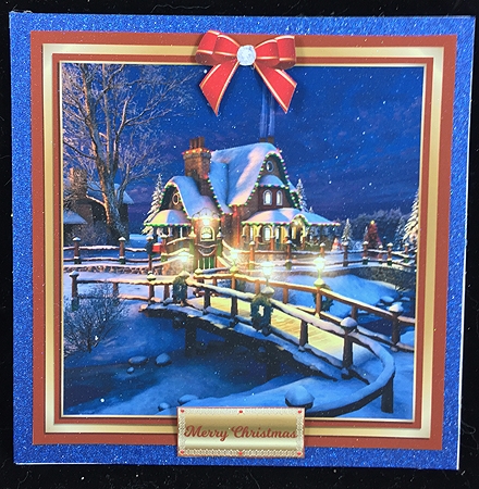 CHRISTMAS HOUSE AND RIVER by Peggy Stogdill