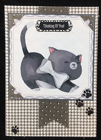 Cat Lover 8x8 Card Front & Embellishments by Peggy Stogdill