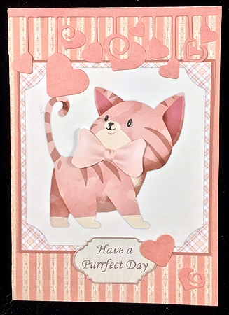 Cat Lover 8x8 Card Front & Embellishments by Peggy Stogdill
