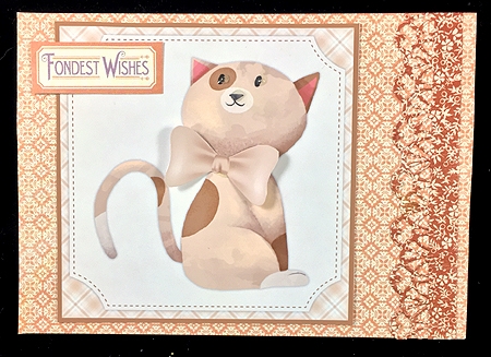 Cat Lover 8x8 Card Front & Embellishments by Peggy Stogdill