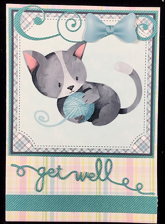 Cat Lover 8x8 Card Front & Embellishments by Peggy Stogdill