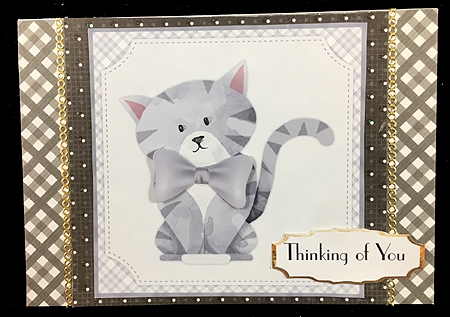 Cat Lover 8x8 Card Front & Embellishments by Peggy Stogdill