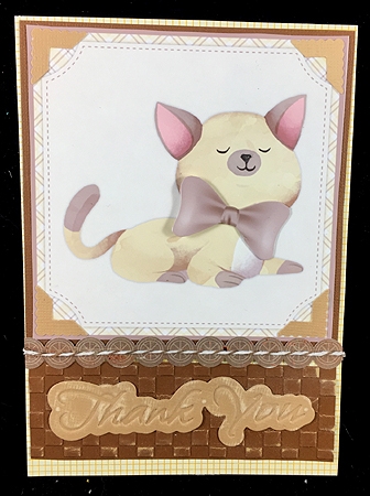 Cat Lover 8x8 Card Front & Embellishments by Peggy Stogdill