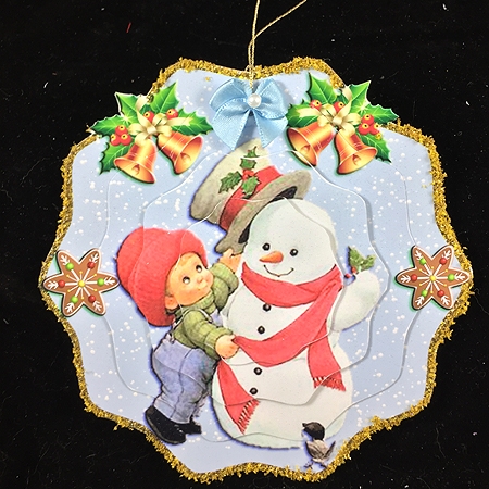 3D Shaped Keepsake Snowman 8 by Peggy Stogdill