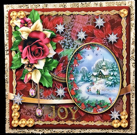 Floral Christmas 3 by Peggy Stogdill