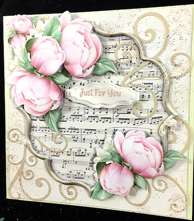 Beautiful pink roses  on Sheet Music  by Peggy Stogdill