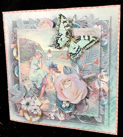 ROMANTIC SUMMER ALL OCCASIONS FOLD CARD PYRAMID KIT by Peggy Stogdill