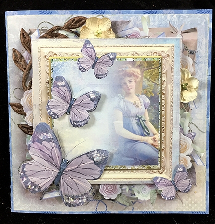 VINTAGE AFTERNOON 1 ALL OCCASIONS FOLD CARD PYRAMID KIT by Peggy Stogdill