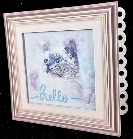 Cat 4  8x8 Card Front / Topper by Peggy Stogdill