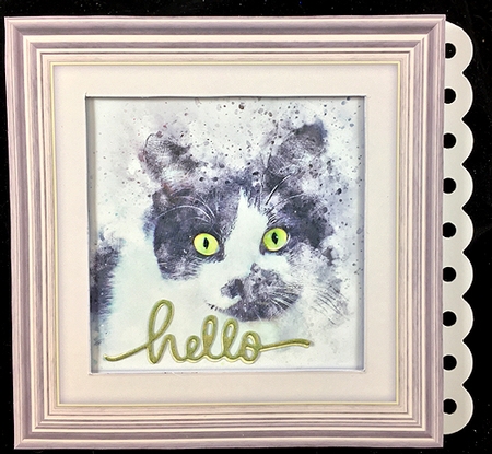 Cat 5  8x8 Card Front / Topper by Peggy Stogdill
