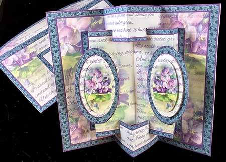 Concertina Vintage Violets by Peggy Stogdill