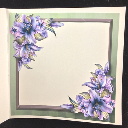 The Bay Window - Purple Lilies 8x8 by Peggy Stogdill