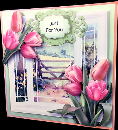 The White Bay Window Floral Bumper Kit by Peggy Stogdill