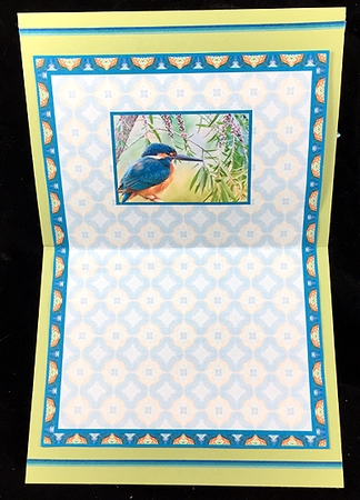  JJ KINGFISHER 2 A6 TEA BAG CARD INSERTS by Peggy Stogdill