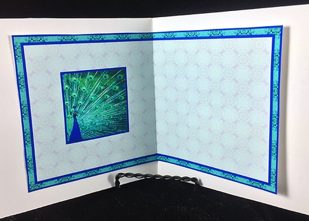  JJ PEACOCK 5X5 TEA BAG CARD INSERT by Peggy Stogdill