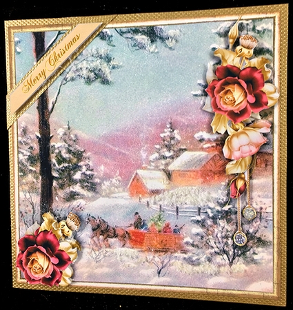 Christmas in Burgundy and Gold by Peggy Stogdill