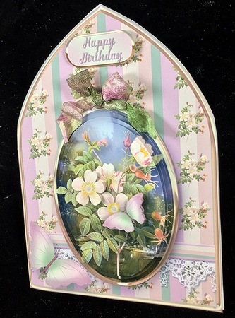 Wild Roses Arched Card Mini Kit by Peggy Stogdill