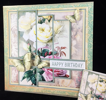 Vintage Shabby Floral Card Kit 1487 by Peggy Stogdill