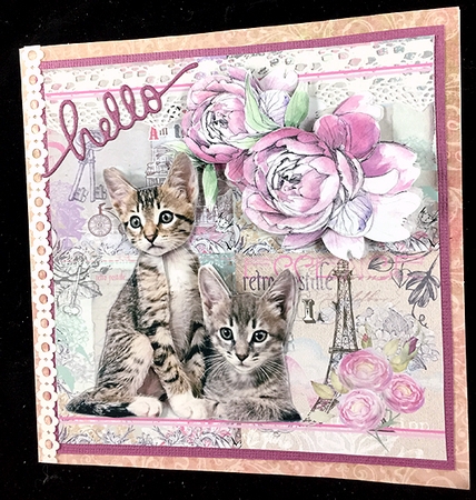 FLORAL KITTENS MINIKIT by Peggy Stogdill