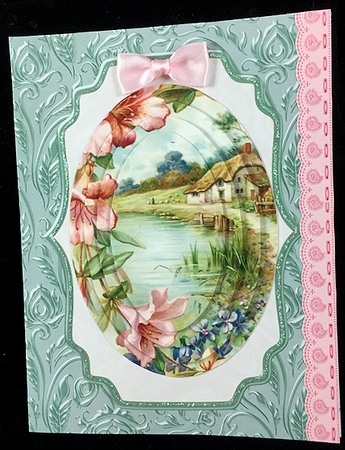 Beautiful Pine Green Color - Peacock Feather Pattern - Card Base Background by Peggy Stogdill