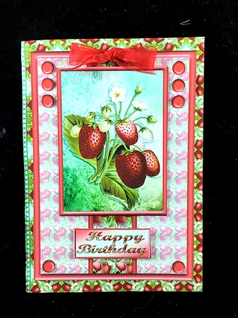 JJ STRAWBERRY SEASON A5 QUICK CARD MINI KIT by Peggy Stogdill