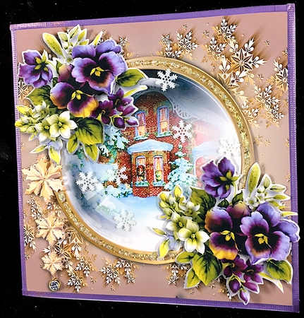 Golden Snowflakes 1 by Peggy Stogdill