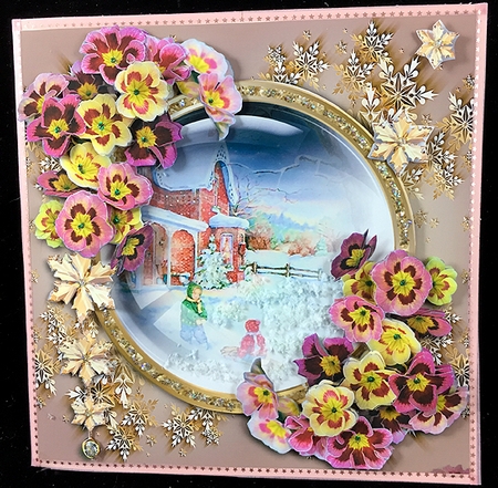Golden Snowflakes 2 by Peggy Stogdill