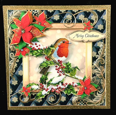 Quilted Christmas Card Front Kit-B-4 by Peggy Stogdill