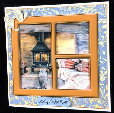THERES NO PLACE LIKE HOME MULTI SENTIMENT GREY CAT by Peggy Stogdill
