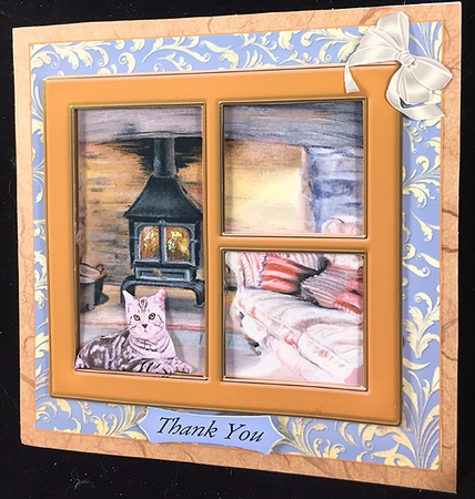 THERES NO PLACE LIKE HOME MULTI SENTIMENT TABBY CAT by Peggy Stogdill