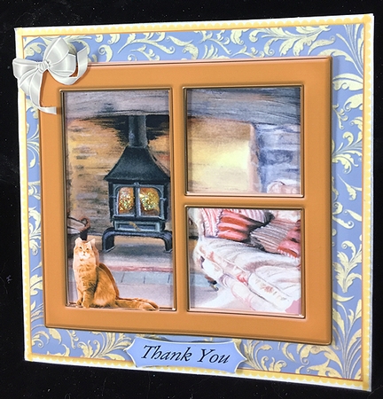 THERES NO PLACE LIKE HOME MULTI SENTIMENT GINGER CAT by Peggy Stogdill
