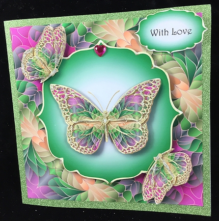Art Nouveau Butterflies 1 by Peggy Stogdill
