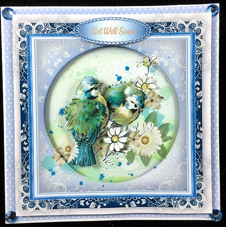 Beautiful Bird on Lace 1 by Peggy Stogdill