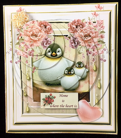 Penguins Off-Center Pyramid Card Topper Mini Kit 2 by Peggy Stogdill