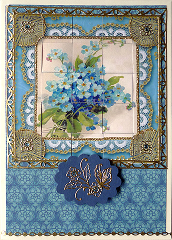 Forget-me-knots Lace 5inch 3D Paper Weaving Sheet by Peggy Stogdill