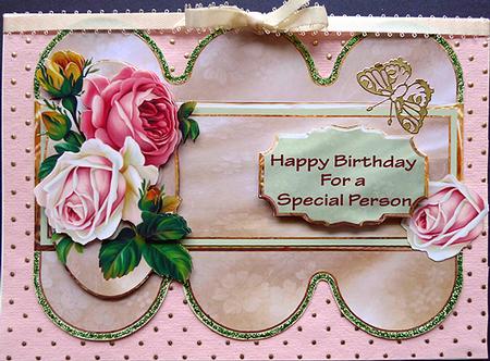 Vintage Roses Scallop by Peggy Stogdill