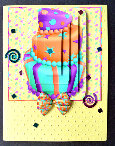 Crazy Birthday Cake Quick Card Pyramid by Peggy Stogdill